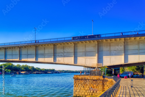 Branko`s bridge in Belgrade, Serbia.