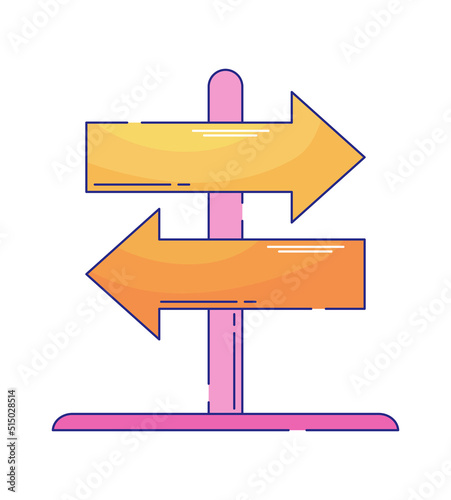 traffic arrows guidepost