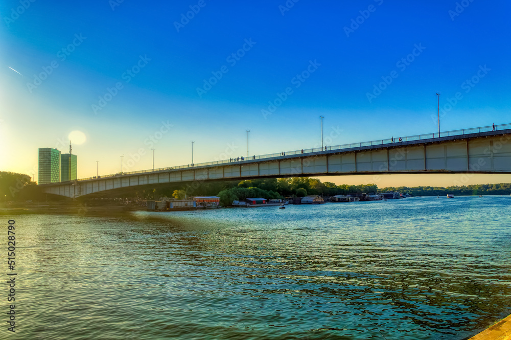  Branko`s bridge in Belgrade, Serbia.