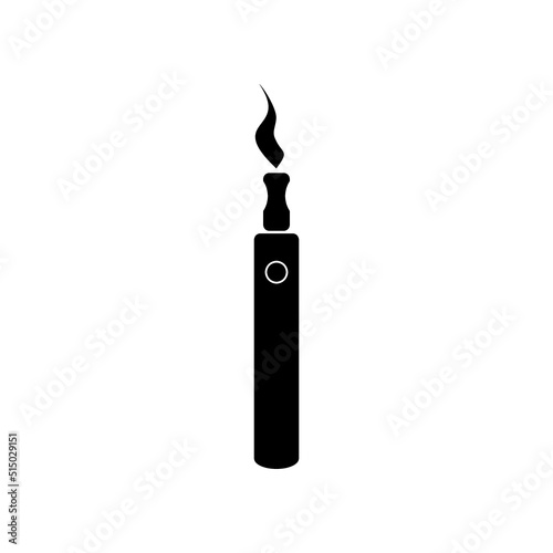 Electronic cigarette icon isolated on white background