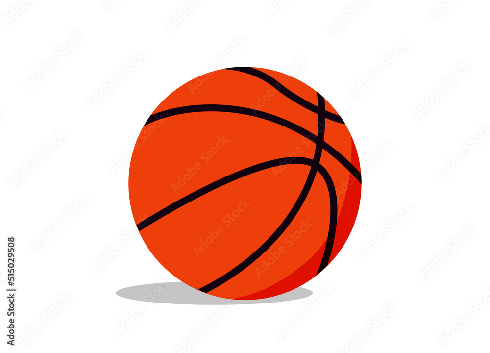 Orange Basketball Sports Isolate Vector. Basketball icon vector. Basket ball icon symbol illustration.