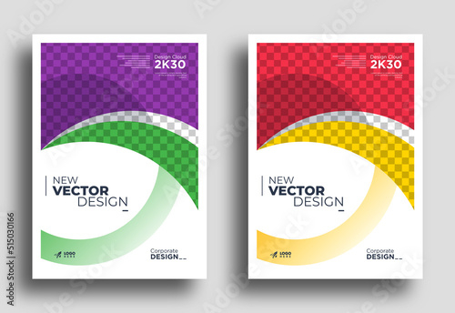 Annual report brochure flyer design template vector Leaflet presentation book cover templates