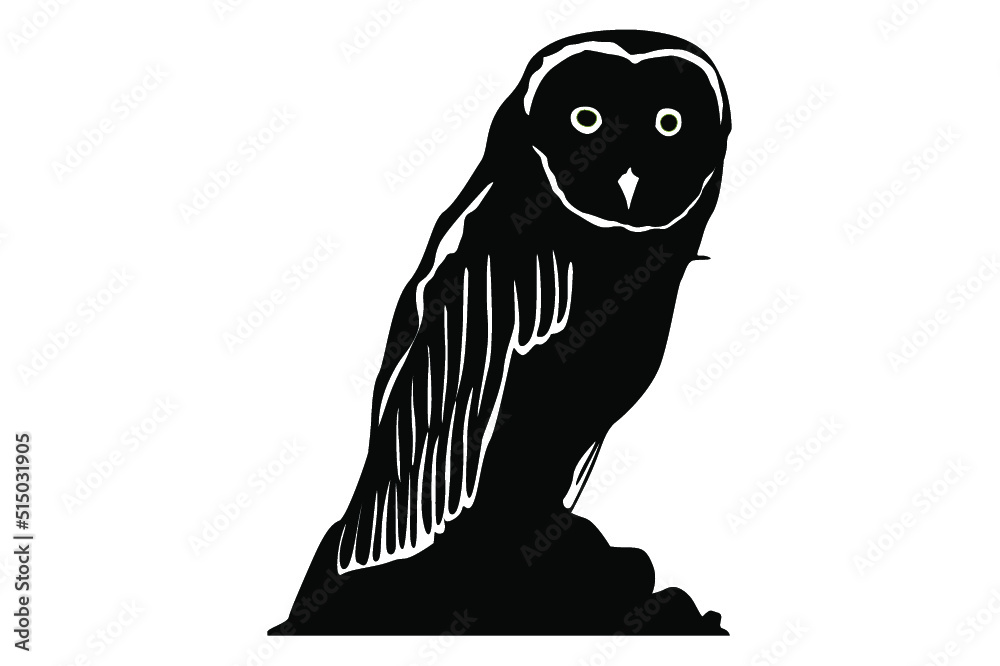 owl ilne art vector