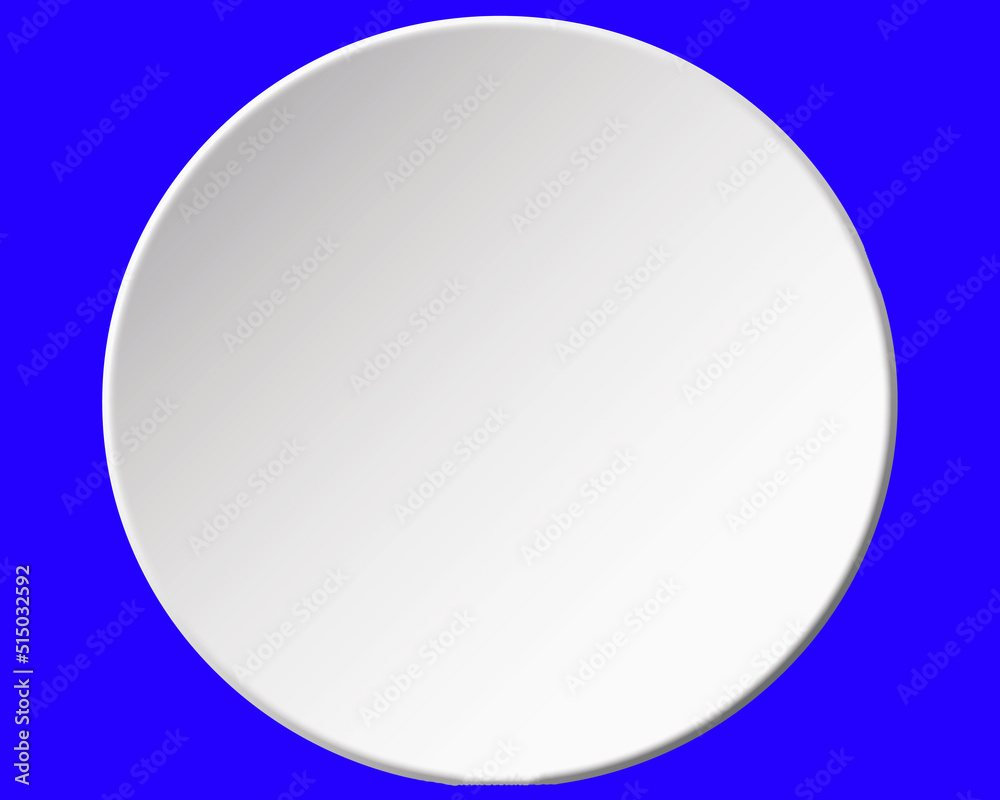 White circle on a blue background