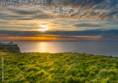 sunset over the sea