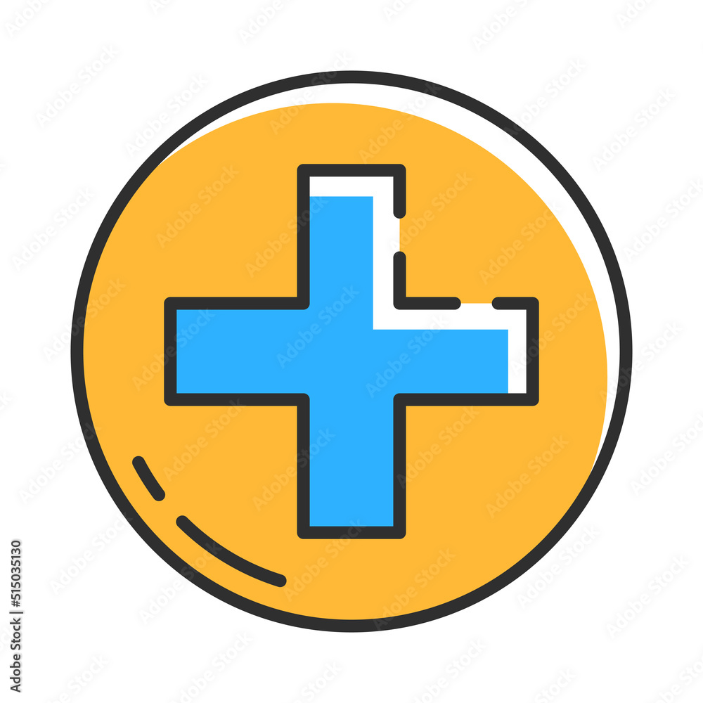 Obraz premium Hospital line icon. Vector illustration concept.