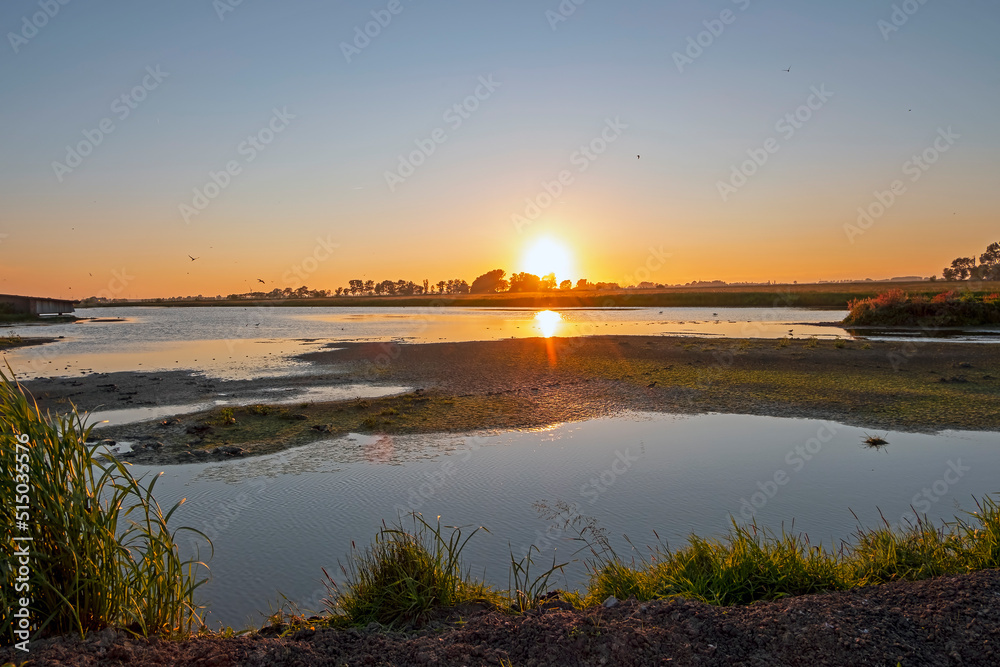 Sunset in Friesland the Netherlands