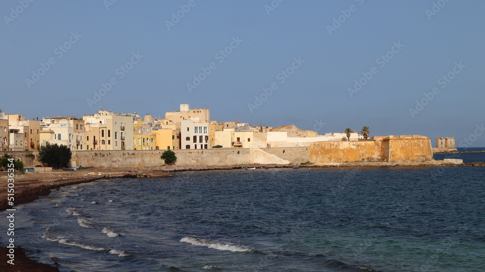 View of the Sicily town of Trapani - (Italy)