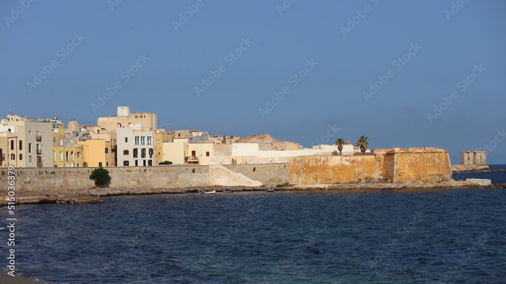 View of the Sicily town of Trapani - (Italy)