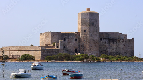 Trapani, Sicily (Italy): medieval Castle of Dovecote (Castello della Colombaia), also called Peliade Tower or Sea Castle photo