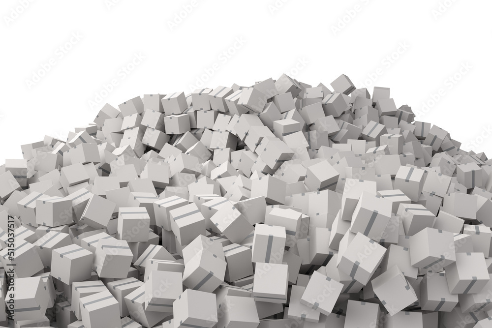 Cardboard box or carton on white background, carrying parcel and online shopping Cardboard box or carton on white background, carrying parcel and online shopping