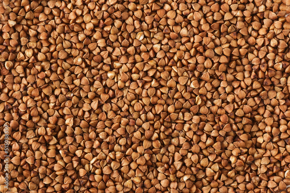 Buckwheat texture background. dry buckwheat background. Natural healty food, vegan diet. dry buckwheat. abstract food background