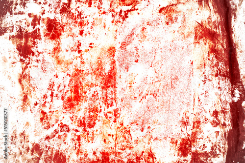 Scary bloody wall. white wall with blood splatter for halloween background.