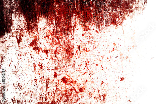 Scary bloody wall. white wall with blood splatter for halloween background. photo