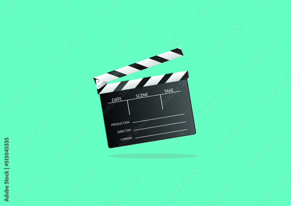 Naklejka premium clapper board illustration vector