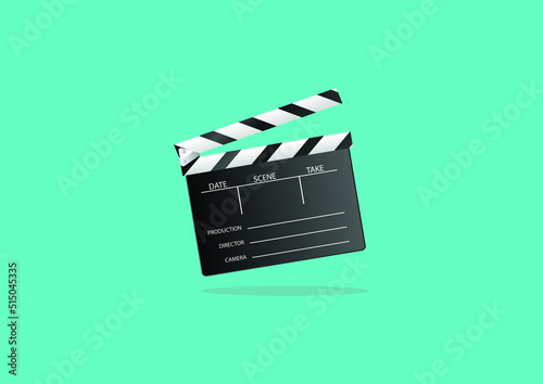 clapper board illustration vector 