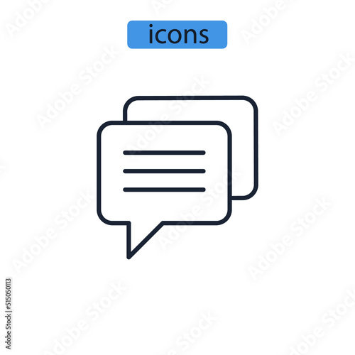chat icons  symbol vector elements for infographic web