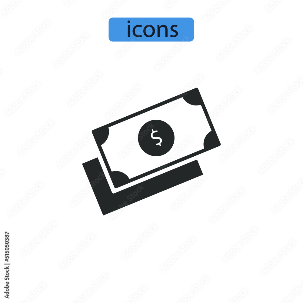 Money icons symbol vector elements for infographic web Money icons symbol vector elements for infographic web