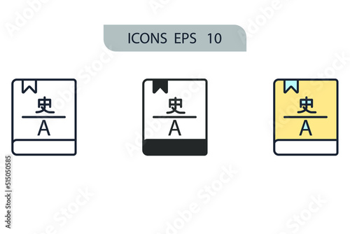 translator icons  symbol vector elements for infographic web