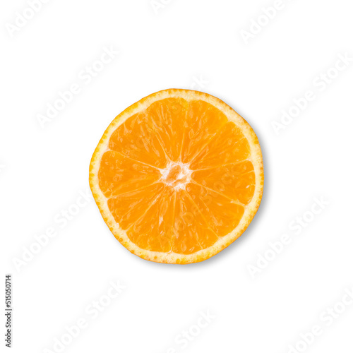 Orange half isolated over white background