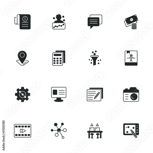 Freelance icons set . Freelance pack symbol vector elements for infographic web