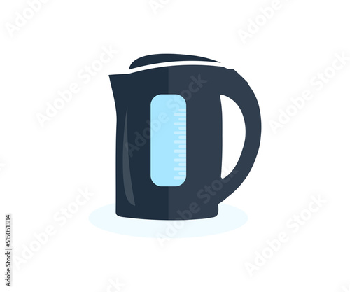 Electric kettle with boiling water  logo design. Modern electric kettle  vector design and illustration.