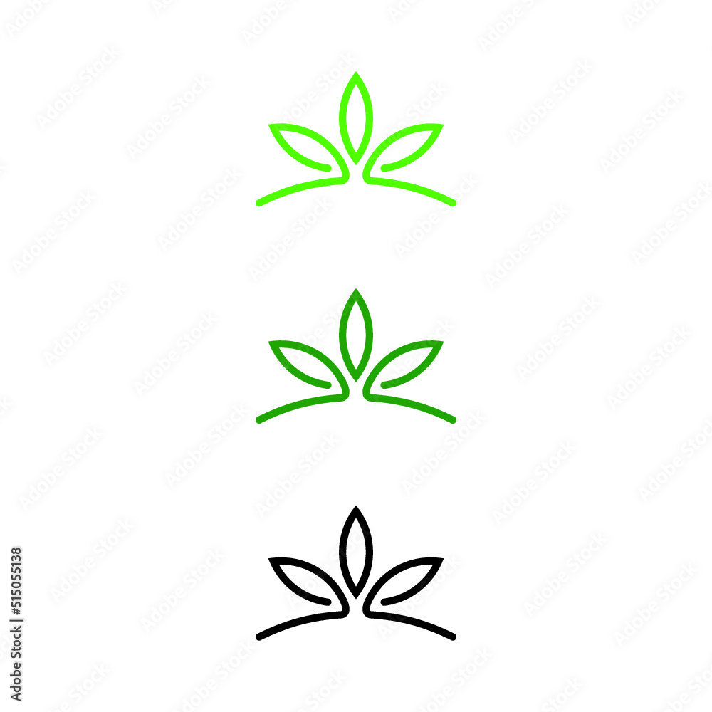 trinity leaf logo vector