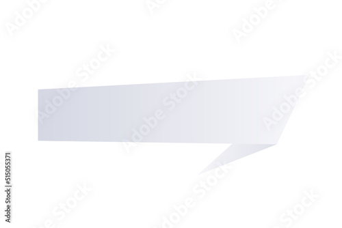 White blank folded ribbon banner