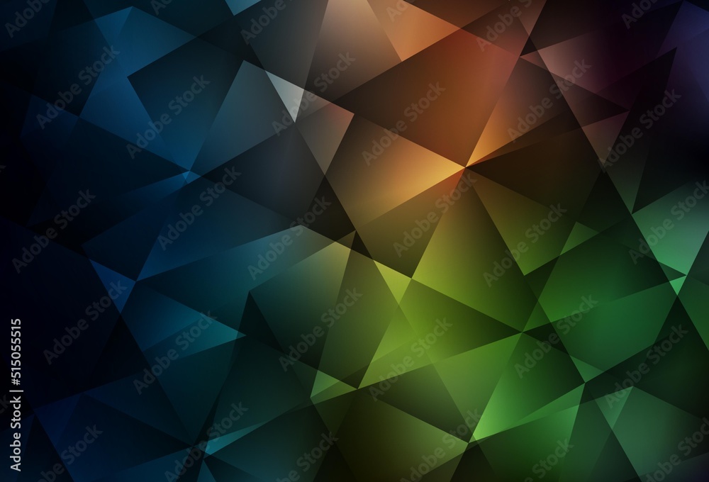 Dark Green, Red vector triangle mosaic texture. Dark Green, Red vector triangle mosaic texture.