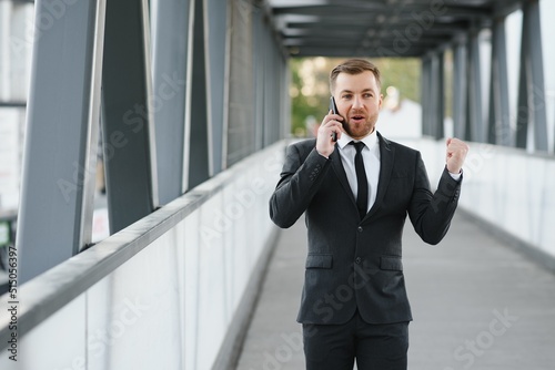 Businessman in an elegant city