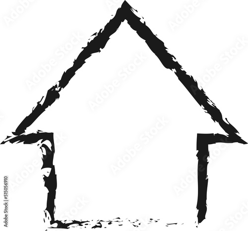 手書きの線のホームアイコン