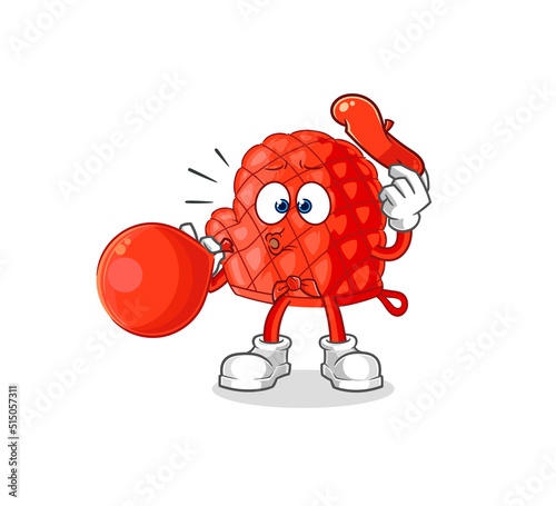 cooking glove pantomime blowing balloon. cartoon mascot vector