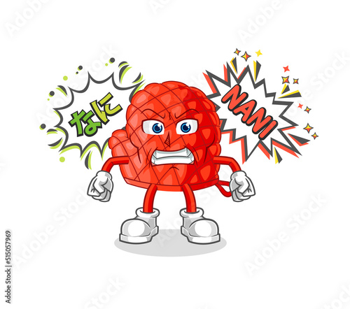 cooking glove anime angry vector. cartoon character