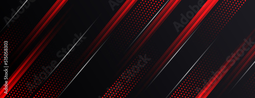 geometric motion lines futuristic technology red black abstract background presentation template isolated vector.