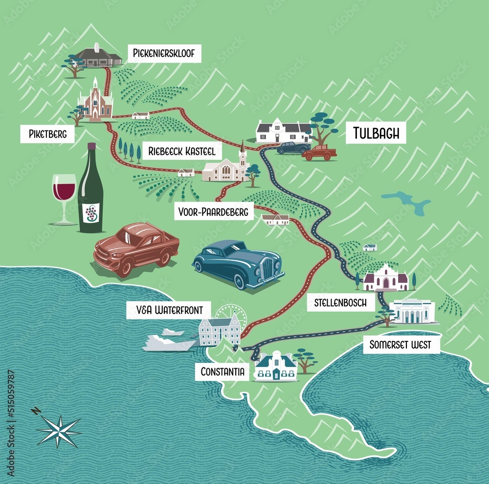 Naklejka premium Wine Routes