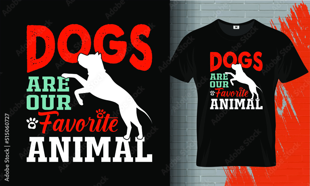 Fototapeta premium DOG t-shirt vector design illustration, Dog lovers tee