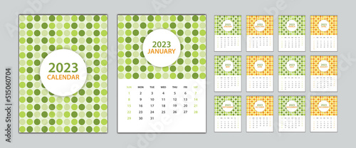 calendar 2023 template circle graphic concept, Desk Calendar 2023 design Set, wall calendar 2023 design, Poster, circle cover design, Set of 12 Months, Week start Sunday, advertisement, printing
