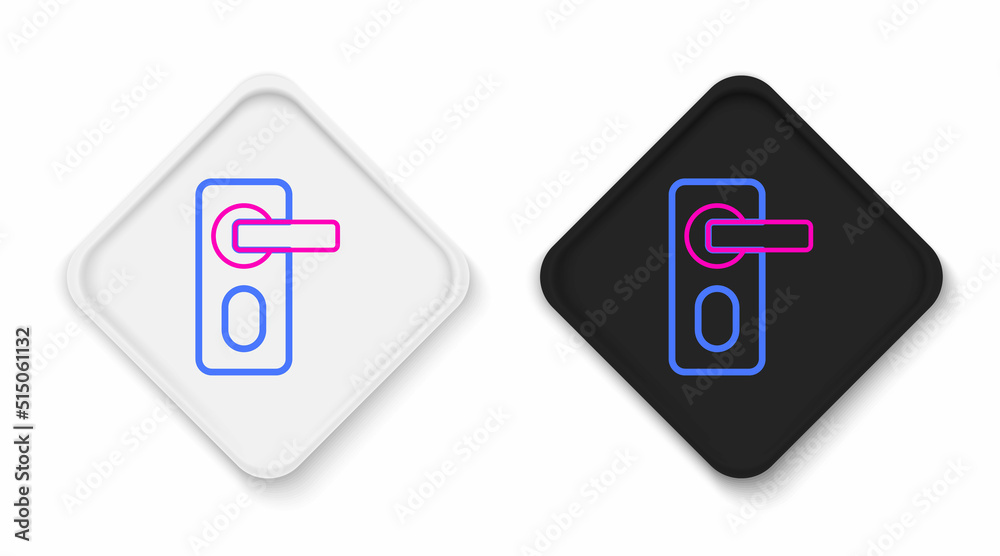 Line Fingerprint door lock icon isolated on white background. ID app icon. Identification sign. Touch id. Colorful outline concept. Vector Line Fingerprint door lock icon isolated on white background. ID app icon. Identification sign. Touch id. Colorful outline concept. Vector