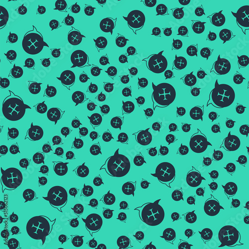 Black Crusade icon isolated seamless pattern on green background. Vector