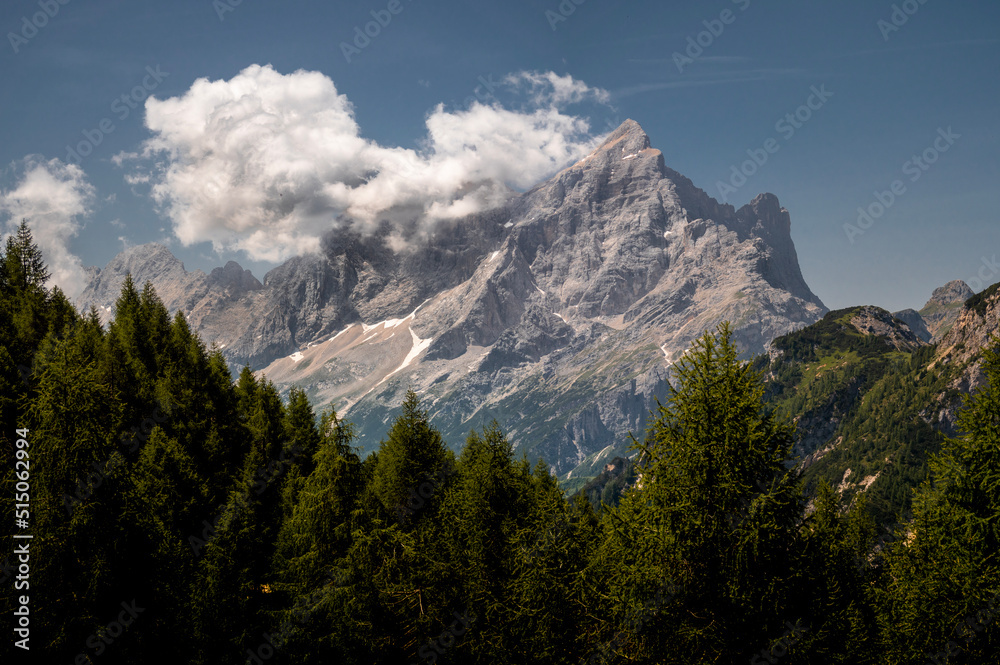 Monte Civetta dal Rifugio Città di Fiume, Val di Zoldo, Val Fiorentina, Dolomiti, Italia, Cadore, Veneto
