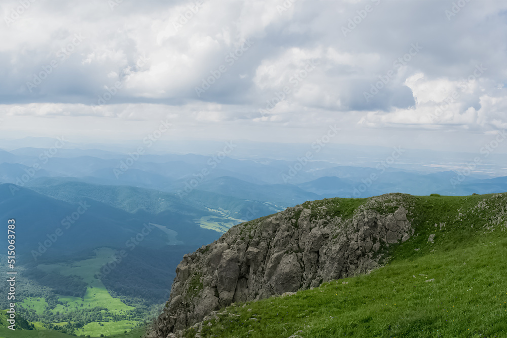 landscape and sky from mountain peak