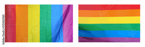 LGBT rainbow vector flag. Concept of the Pride month, freedom, love