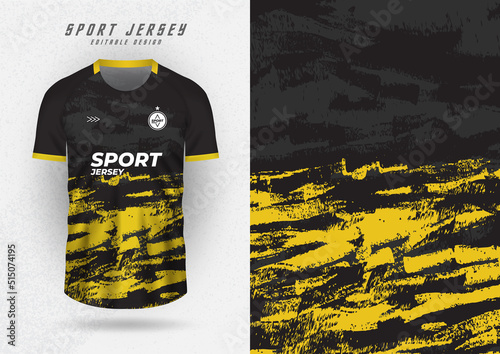 Background mockup for sports jerseys, jerseys, running shirts, yellow and black stripes.