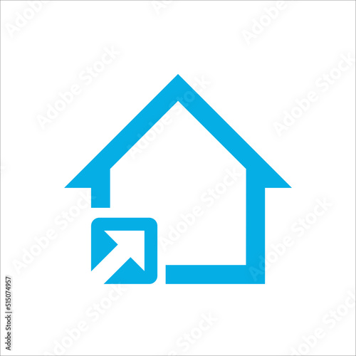 Modern home vector illustration design template. Can be used Logo, Mascot, Brand, Icon, Symbol. For Real Estate and Mortgage Company.