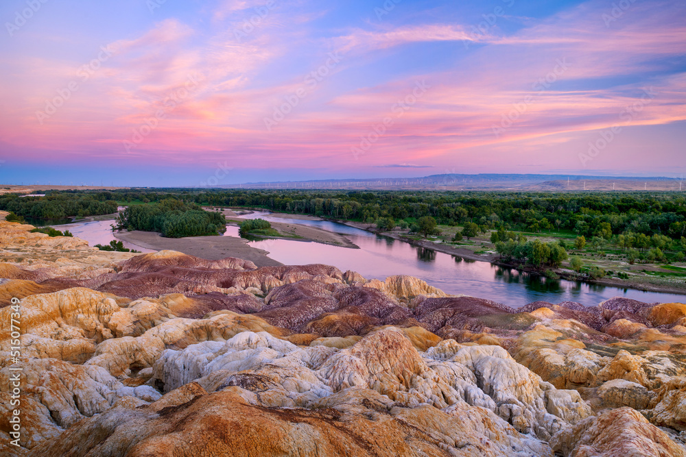 The summer Wucai Beach scenic spot in burqin county Aletai region Xinjiang Uygur Autonomous Region,China. The summer Wucai Beach scenic spot in burqin county Aletai region Xinjiang Uygur Autonomous Region,China.