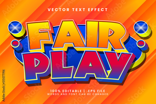 fair play text effect template premium style