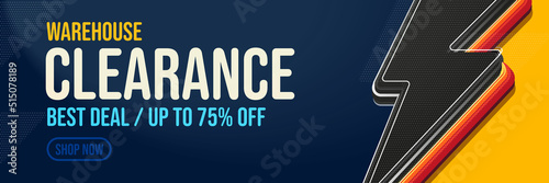 Warehouse clearance sale banner template