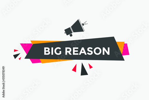 big reason Colorful web banner. vector illustration
