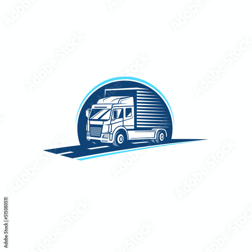 illustration for trucking service, trucking icon, 