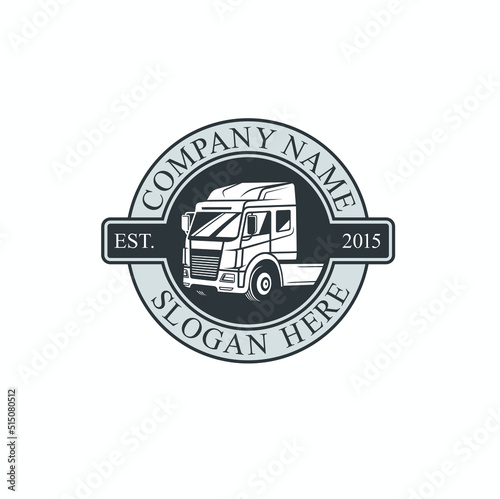 illustration for trucking service, trucking icon, vector art.